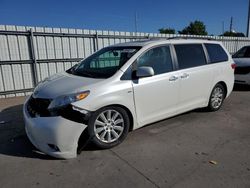 Salvage cars for sale at Littleton, CO auction: 2017 Toyota Sienna XLE