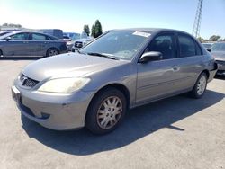 Salvage cars for sale from Copart Hayward, CA: 2005 Honda Civic LX