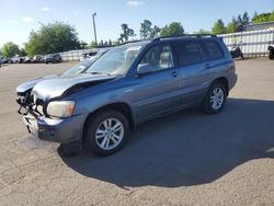 Salvage cars for sale at Woodburn, OR auction: 2006 Toyota Highlander Hybrid