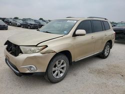Salvage cars for sale at San Antonio, TX auction: 2012 Toyota Highlander Base