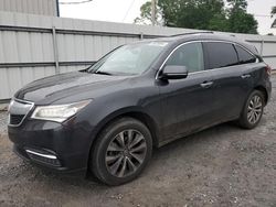 Salvage cars for sale at Gastonia, NC auction: 2016 Acura MDX Technology