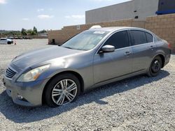 Salvage cars for sale at Mentone, CA auction: 2013 Infiniti G37 Base