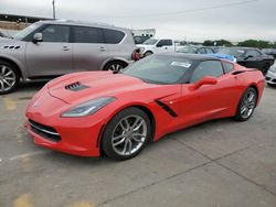 Salvage cars for sale at Grand Prairie, TX auction: 2015 Chevrolet Corvette Stingray 1LT