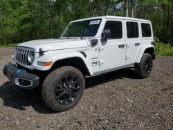 Salvage cars for sale at Bowmanville, ON auction: 2024 Jeep Wrangler Sahara 4XE