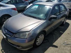 Honda Civic LX salvage cars for sale: 2005 Honda Civic LX