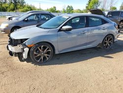 Salvage cars for sale from Copart Bowmanville, ON: 2019 Honda Civic Sport Touring