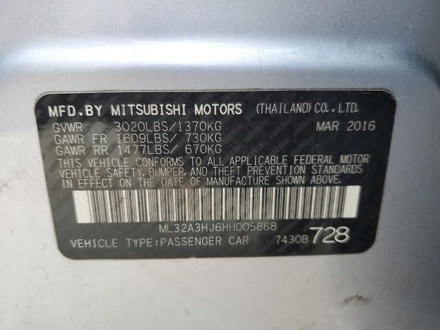 2017 Mitsubishi Mirage ES