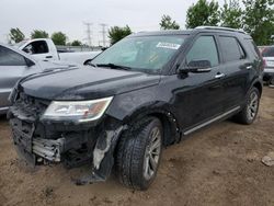 Salvage cars for sale at Elgin, IL auction: 2018 Ford Explorer Limited