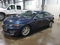 Salvage cars for sale at Ham Lake, MN auction: 2016 Chevrolet Malibu LT