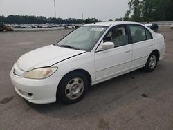 Salvage cars for sale from Copart Dunn, NC: 2005 Honda Civic Hybrid