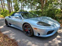 Salvage cars for sale from Copart Riverview, FL: 2001 Ferrari 360 Spider