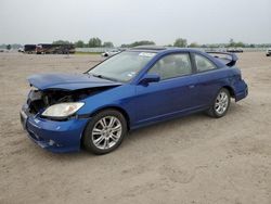 Salvage cars for sale from Copart Houston, TX: 2005 Honda Civic EX