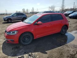 Salvage cars for sale at Montreal Est, QC auction: 2019 Volkswagen Golf S