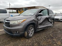 Salvage cars for sale at Temple, TX auction: 2015 Toyota Highlander LE
