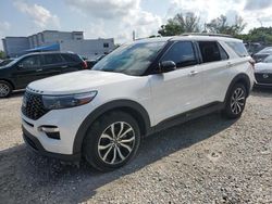 Salvage cars for sale at Opa Locka, FL auction: 2021 Ford Explorer ST