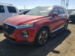 Salvage cars for sale at Elgin, IL auction: 2019 Hyundai Santa FE Limited