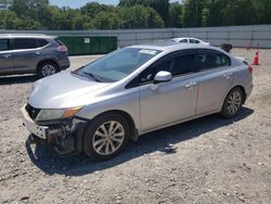Salvage cars for sale from Copart Augusta, GA: 2012 Honda Civic EXL