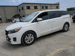 Salvage cars for sale at Wilmer, TX auction: 2015 KIA Sedona LX