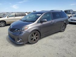 Salvage cars for sale at Antelope, CA auction: 2016 Toyota Sienna SE