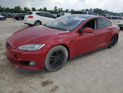 Salvage cars for sale at Houston, TX auction: 2014 Tesla Model S