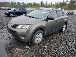 Salvage cars for sale at Windham, ME auction: 2015 Toyota Rav4 LE