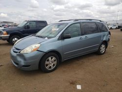 Salvage cars for sale at Brighton, CO auction: 2006 Toyota Sienna CE