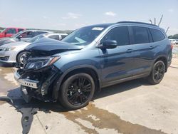 Salvage cars for sale at Grand Prairie, TX auction: 2022 Honda Pilot SE