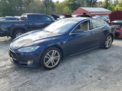 Salvage cars for sale at Mendon, MA auction: 2015 Tesla Model S 85D