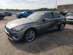Salvage cars for sale from Copart Fredericksburg, VA: 2018 Infiniti Q50 Pure