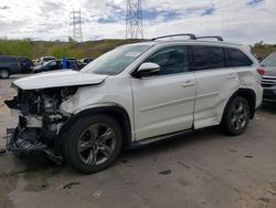 Salvage cars for sale at Littleton, CO auction: 2017 Toyota Highlander Limited