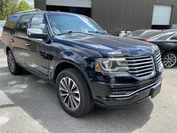 Salvage cars for sale at Mendon, MA auction: 2016 Lincoln Navigator Select