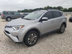 Salvage cars for sale at New Braunfels, TX auction: 2018 Toyota Rav4 HV LE