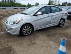 Salvage cars for sale from Copart Bowmanville, ON: 2015 Hyundai Accent GLS