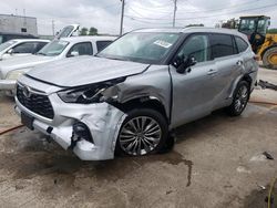 Salvage cars for sale at Chicago Heights, IL auction: 2022 Toyota Highlander Platinum