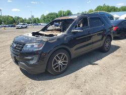 Salvage cars for sale from Copart East Granby, CT: 2017 Ford Explorer Sport