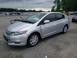 Salvage cars for sale at Dunn, NC auction: 2010 Honda Insight LX