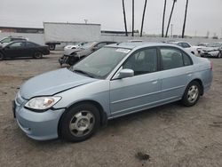 Salvage cars for sale from Copart Van Nuys, CA: 2005 Honda Civic Hybrid