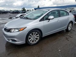 Salvage cars for sale at Woodhaven, MI auction: 2012 Honda Civic EX