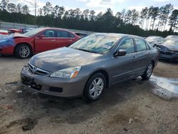 Salvage cars for sale at Harleyville, SC auction: 2007 Honda Accord EX