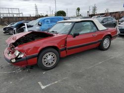 Salvage cars for sale at Wilmington, CA auction: 1988 Ford Mustang LX