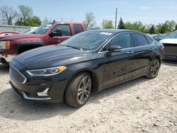 Salvage cars for sale at Lansing, MI auction: 2019 Ford Fusion Titanium