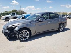 Salvage cars for sale from Copart Orlando, FL: 2021 Infiniti Q50 Luxe