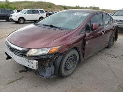 Salvage cars for sale from Copart Littleton, CO: 2012 Honda Civic LX