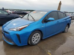 Salvage cars for sale at Grand Prairie, TX auction: 2020 Toyota Prius L