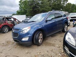 Salvage cars for sale at Seaford, DE auction: 2016 Chevrolet Equinox LT