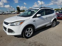 Salvage cars for sale at Miami, FL auction: 2016 Ford Escape SE