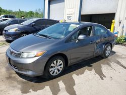 Salvage cars for sale at Duryea, PA auction: 2012 Honda Civic LX