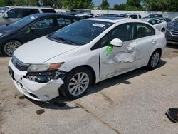 Salvage cars for sale from Copart Sikeston, MO: 2012 Honda Civic EX