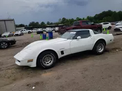 Salvage cars for sale at Florence, MS auction: 1982 Chevrolet Corvette