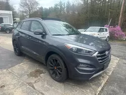 Salvage cars for sale at North Billerica, MA auction: 2017 Hyundai Tucson Limited